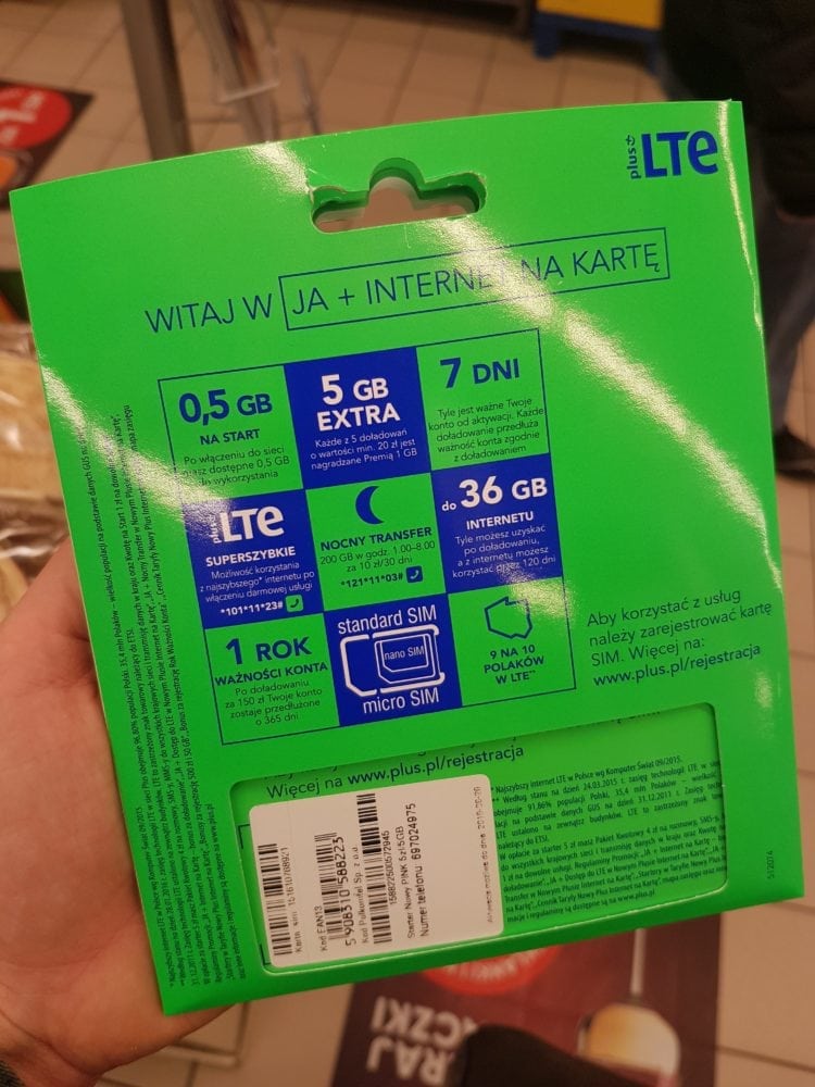 ja internet na karte plus